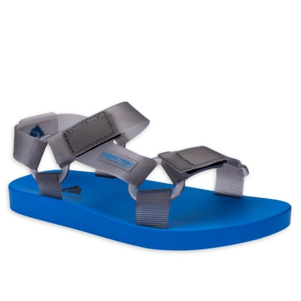 #418 New Blue Gray Mens Ozarks Trail Comfort Jelly Strap Shoes Sandals Size 11 - Picture 2 of 9